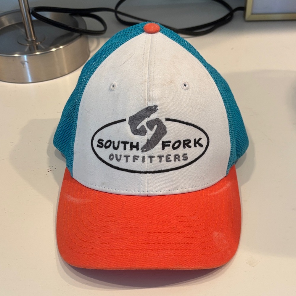 Patagonia Trucker Hat with Teal and Orange - Picture 1 of 3